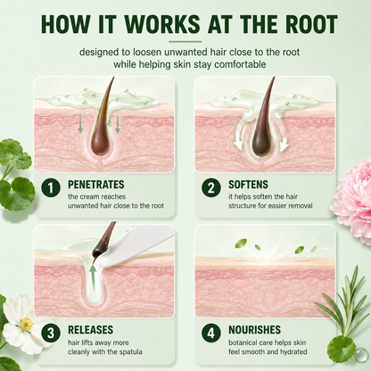 Cyperus Rotundus Hair Removal & Moisturizing Cream for Arms, Legs, Underarms