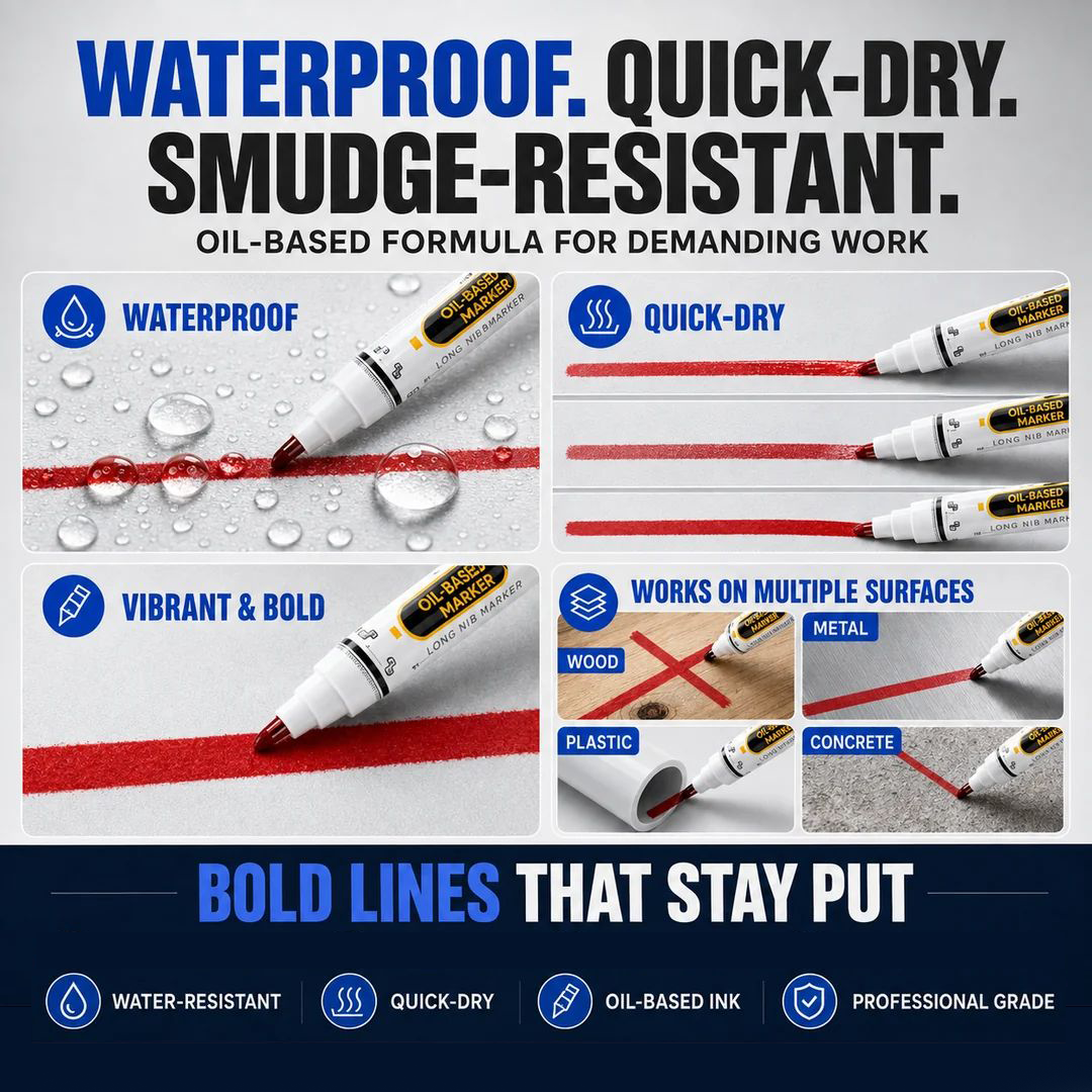 Precision Tip Quick-Dry Oil-Based Marker Pen