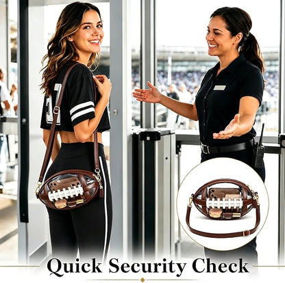 🏈Football Shaped Clear Crossbody Bag