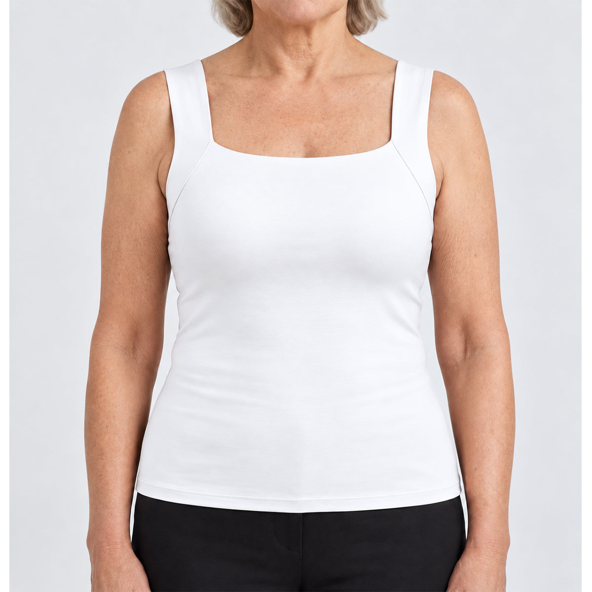 U-Neck Built-In Bra Shaping Tank Top