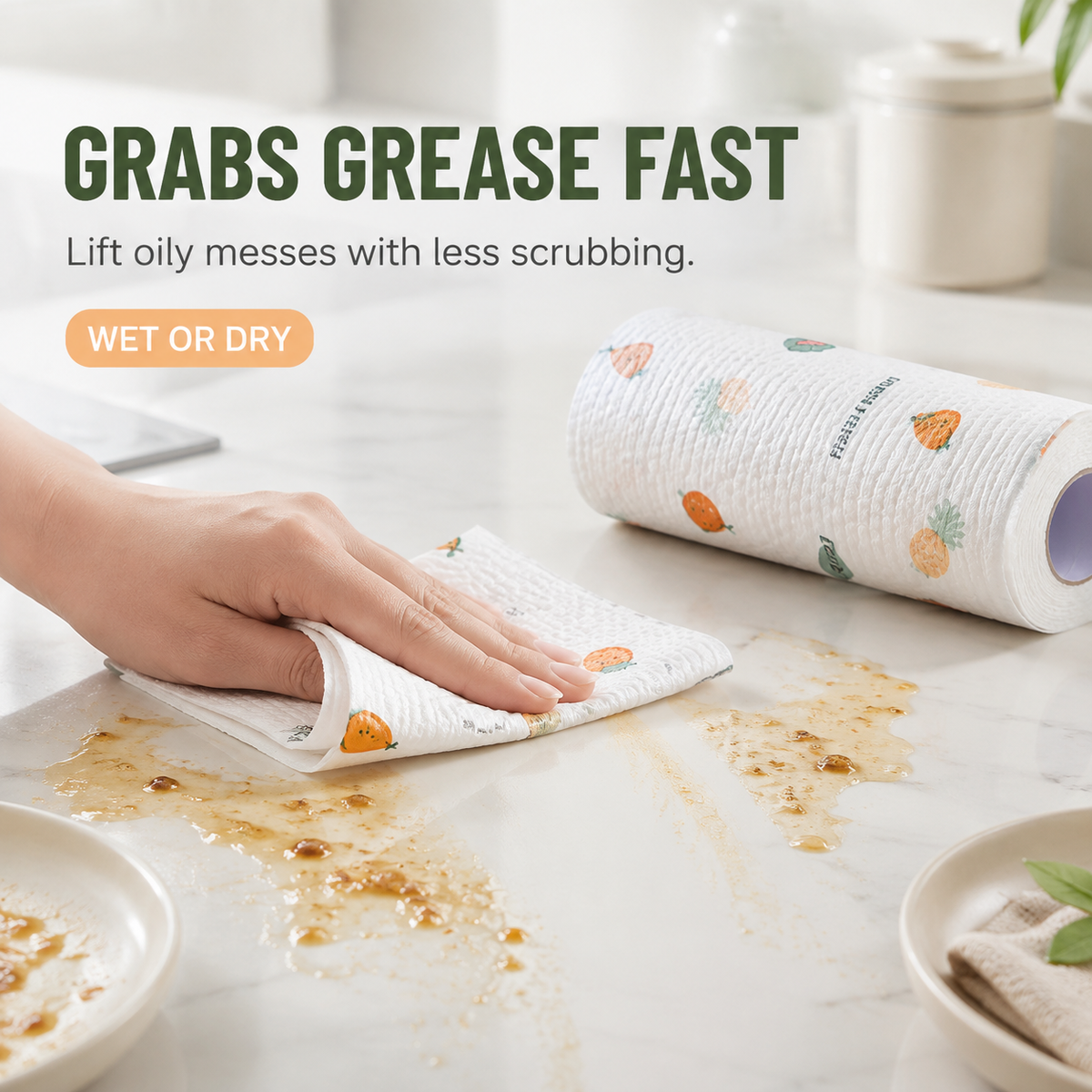 200Pcs Per Roll Reusable Cleaning Lazy Rags