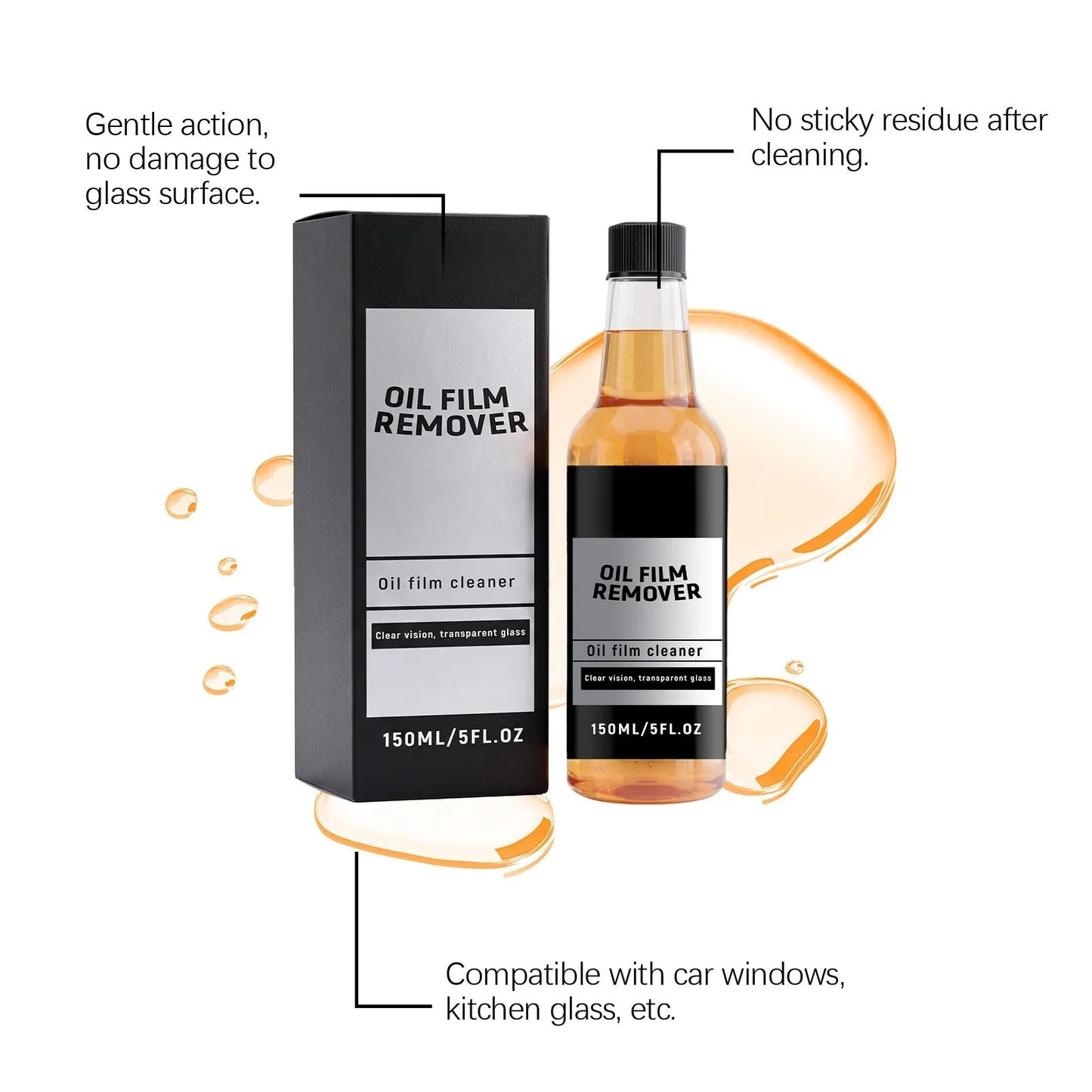 🚗150ml Glass Oil Film Cleaner Liquid