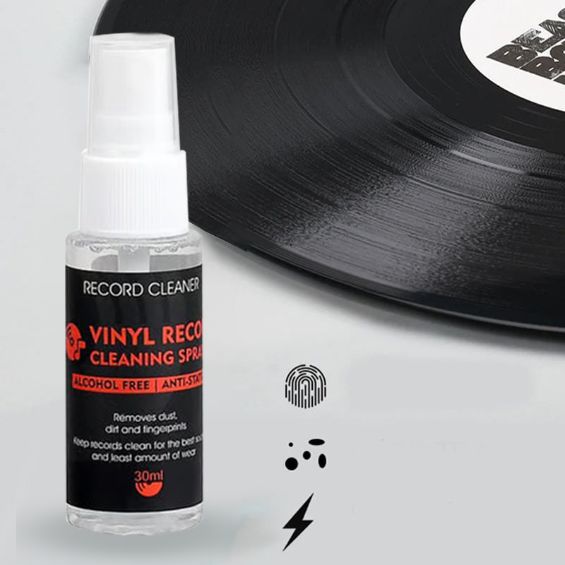 🎵💥Anti-Static Vinyl Record Cleaning Spray – Dust Removal, Alcohol-Free, Easy Mist ✨