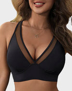 Mesh High Waisted Tummy Control Sarong Wraps Bikini Set 25