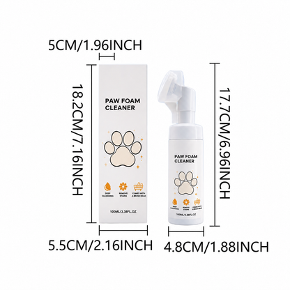Pet Dog Paw Foam Cleaner 🐾 Rinse‐Free Foam With Built‐in Brush Head