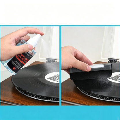 🎵💥Anti-Static Vinyl Record Cleaning Spray – Dust Removal, Alcohol-Free, Easy Mist ✨