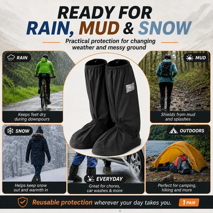 🌧️ Reusable Waterproof Boot Covers for Rain, Mud & Snow