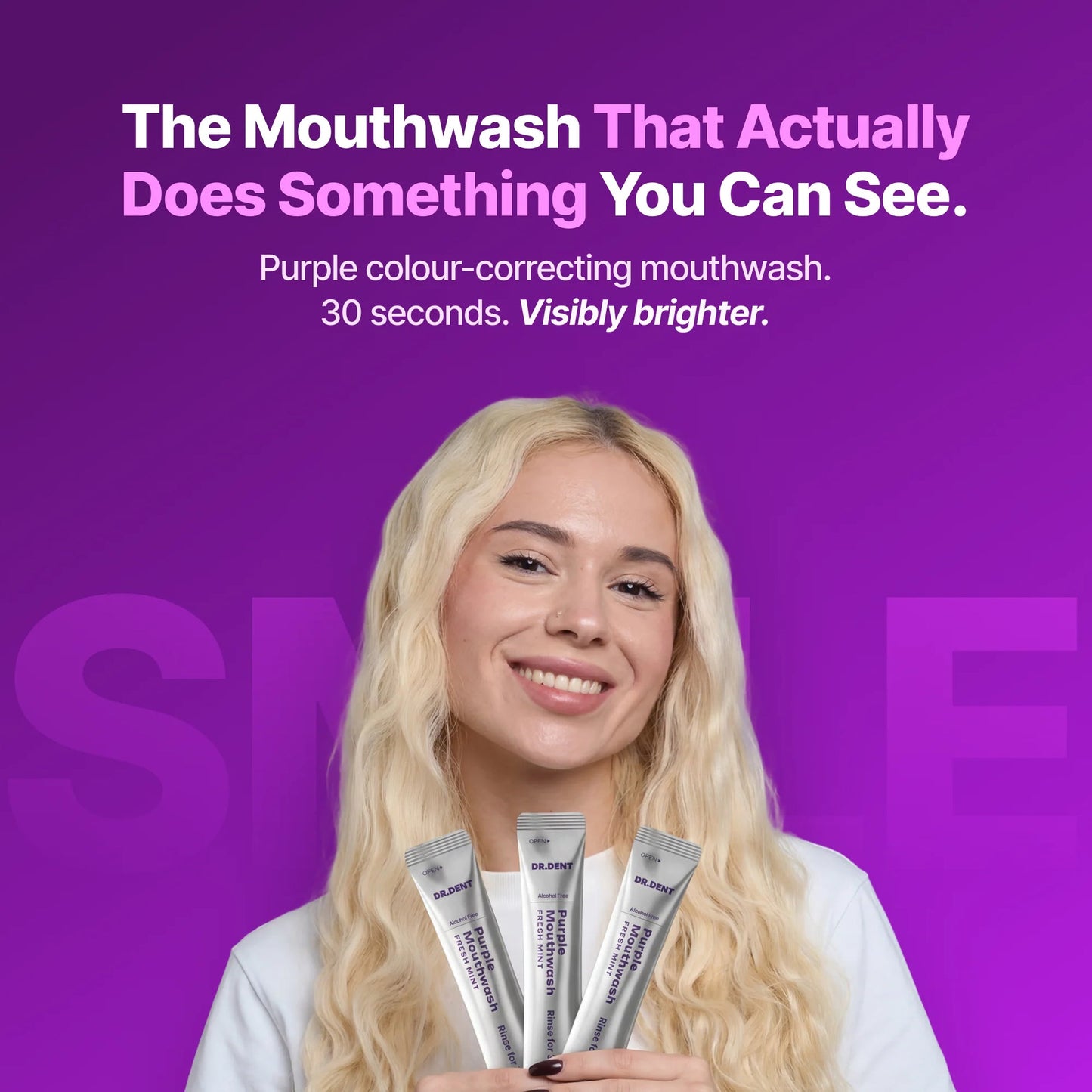 Purple Mouthwash - Peroxide-Free - Alcohol Free - Vegan Mint