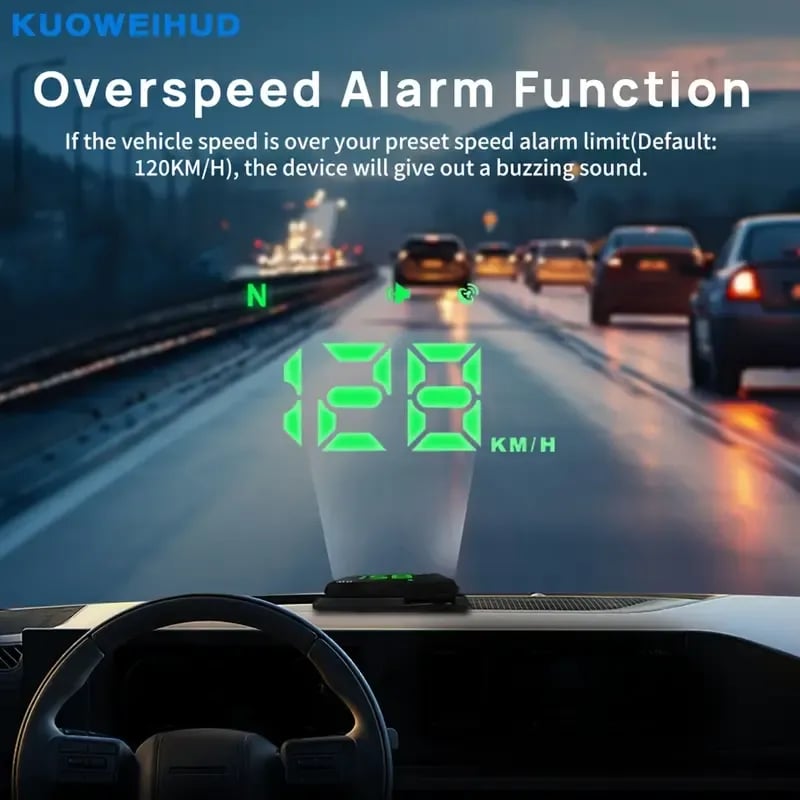 🚗 GPS Head-Up Display Speedometer – Digital HUD for Cars, Trucks & Motorcycles