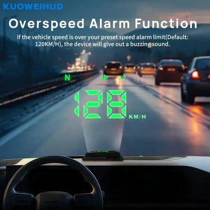 🚗 GPS Head-Up Display Speedometer – Digital HUD for Cars, Trucks & Motorcycles