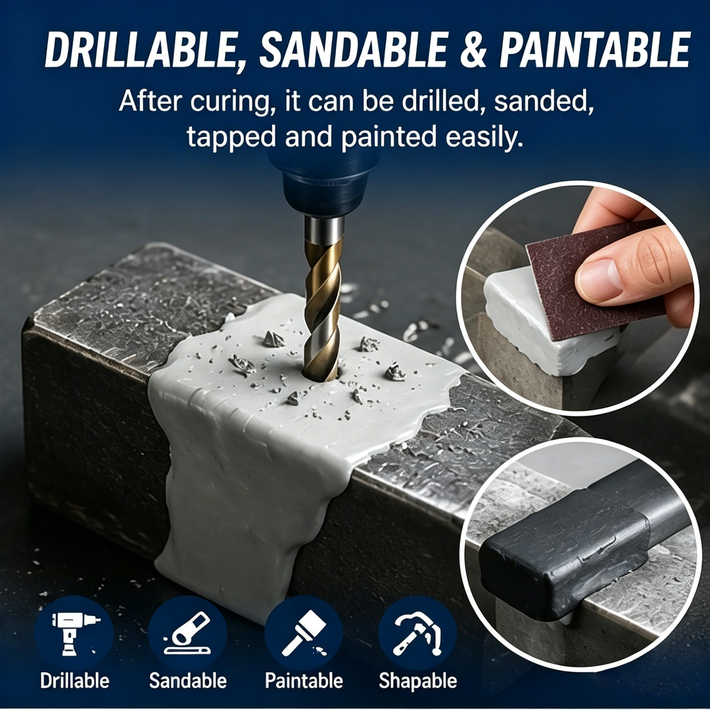 🏠Steel Reinforced Epoxy Repair Putty — Universal Glue for Metal, Wood, Plastic