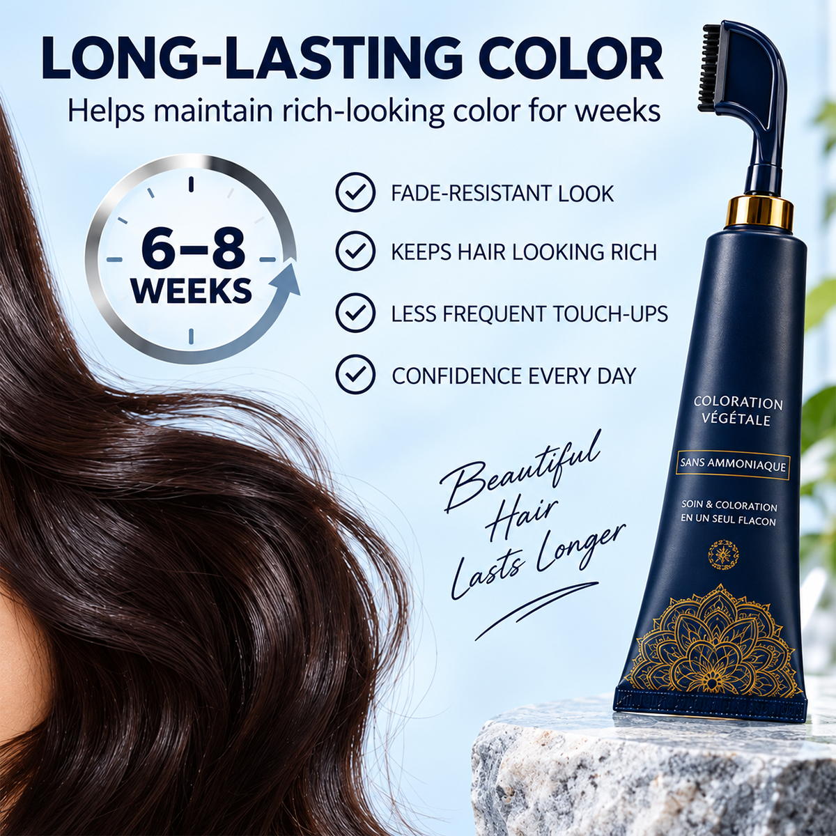 ⏳Time-Limited Special⏰Herbal Hair Dye Comb for Home Use