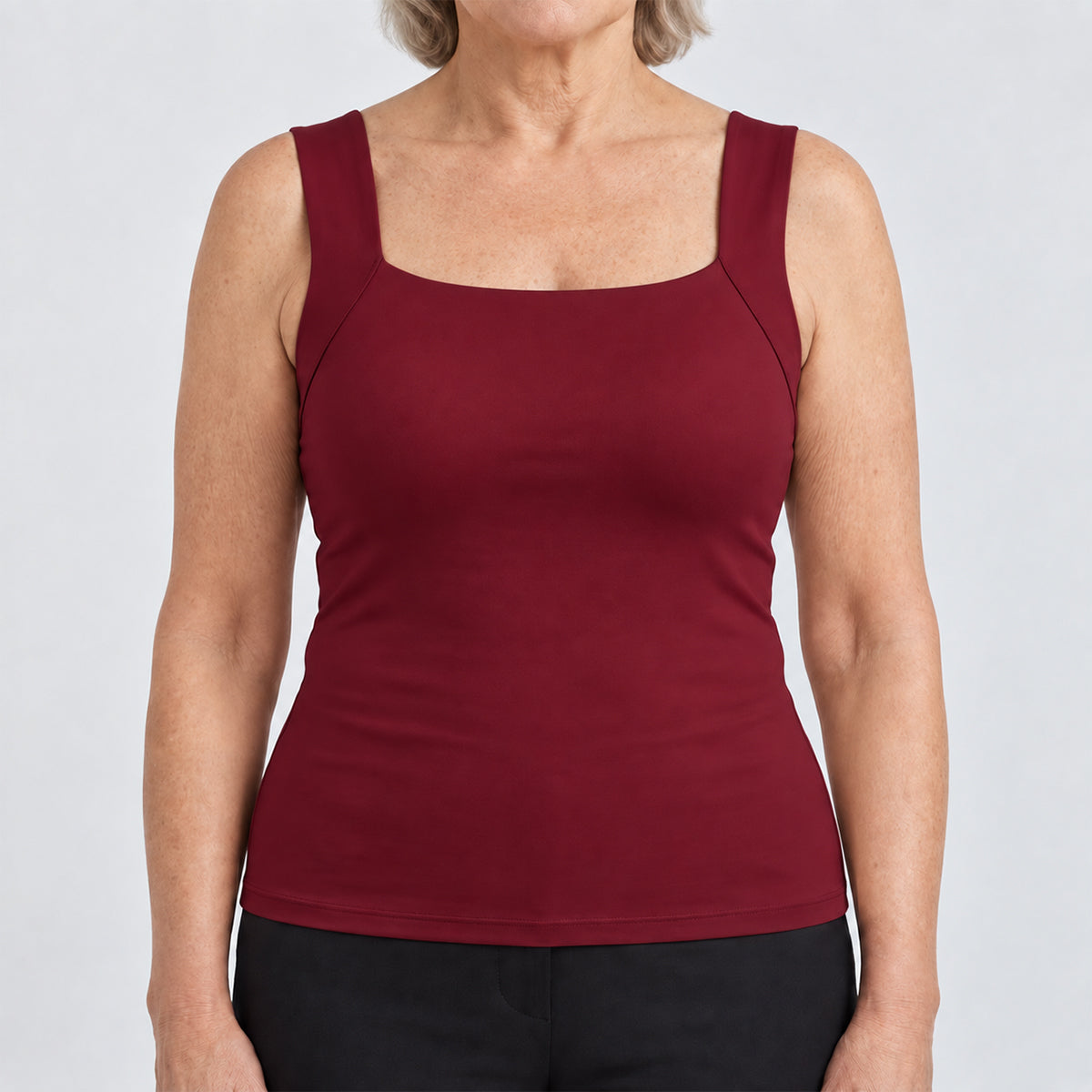 U-Neck Built-In Bra Shaping Tank Top
