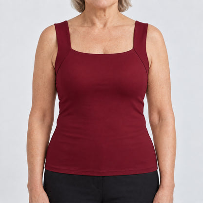 U-Neck Built-In Bra Shaping Tank Top