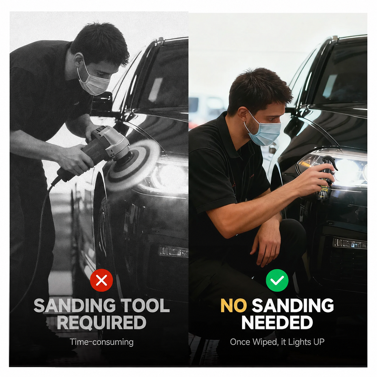 Toretark Car Headlight Restoration Kit