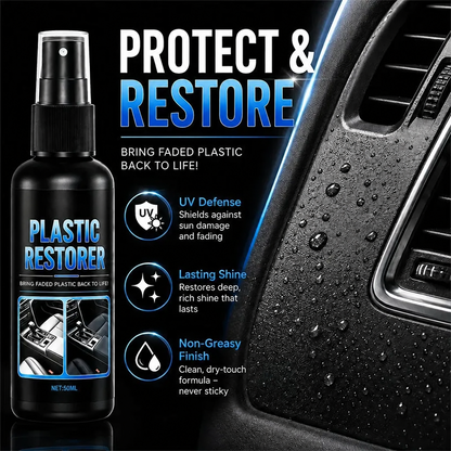🚗 Car Plastic Restorer Spray | Deep-Look Refresh