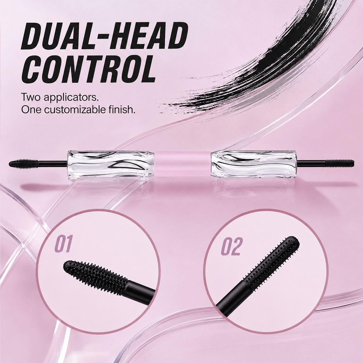 2-in-1 Long-Lasting Volumizing and Curling Mascara