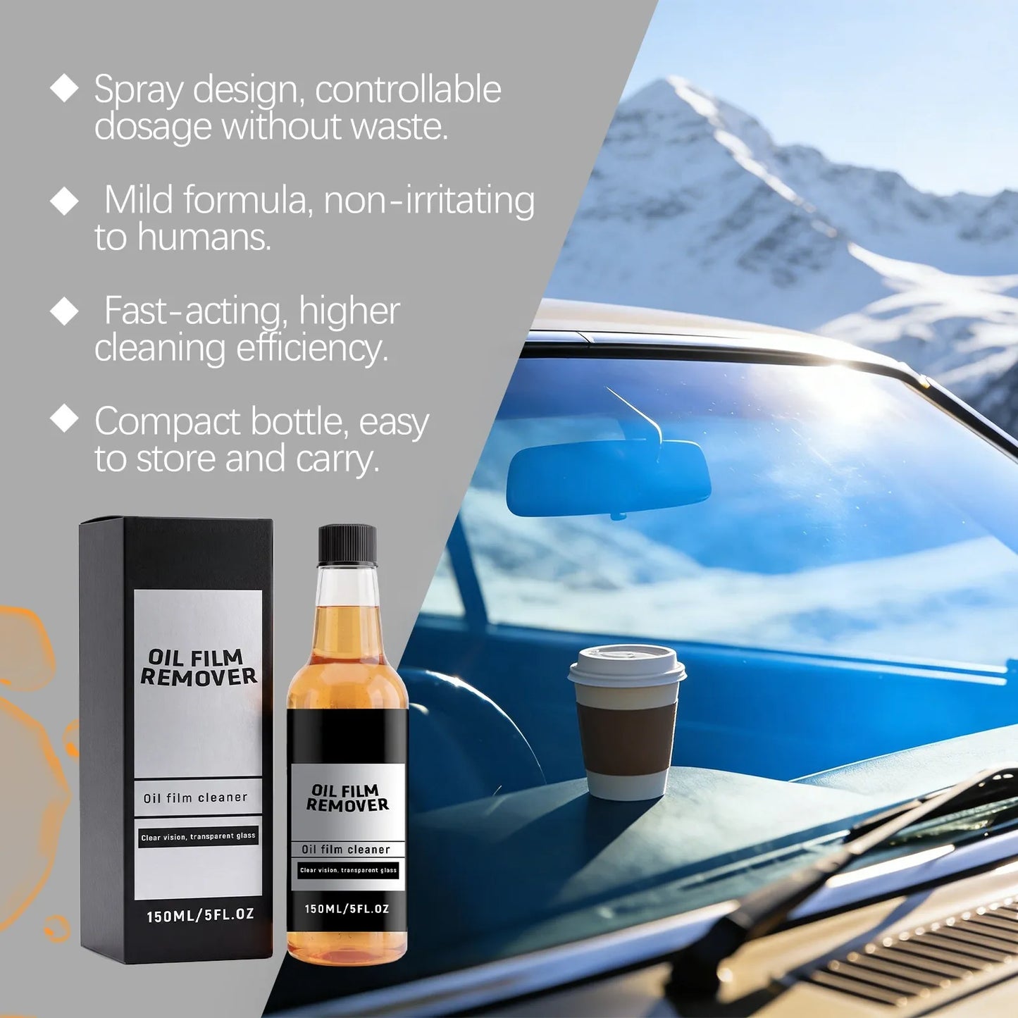 🚗150ml Glass Oil Film Cleaner Liquid