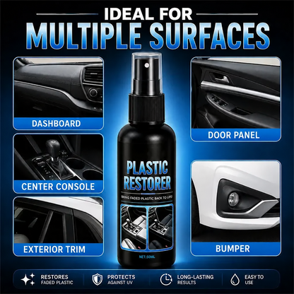 🚗 Car Plastic Restorer Spray | Deep-Look Refresh