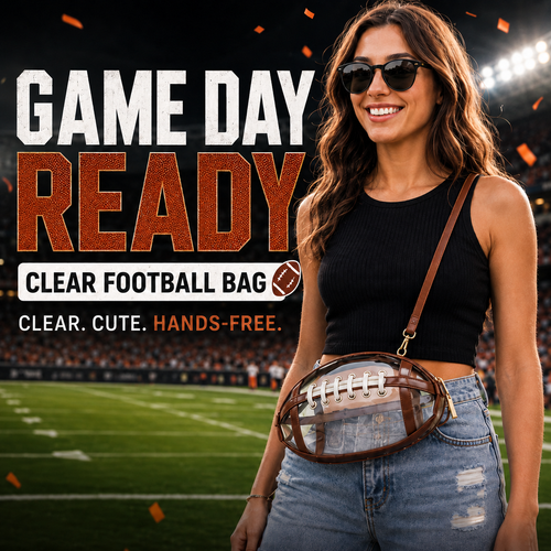 🏈Football Shaped Clear Crossbody Bag