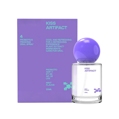 💜Kiss Artifact-Probiotic Oral Spray | Portable Mint Mouth Spray for Instant Fresh Breath