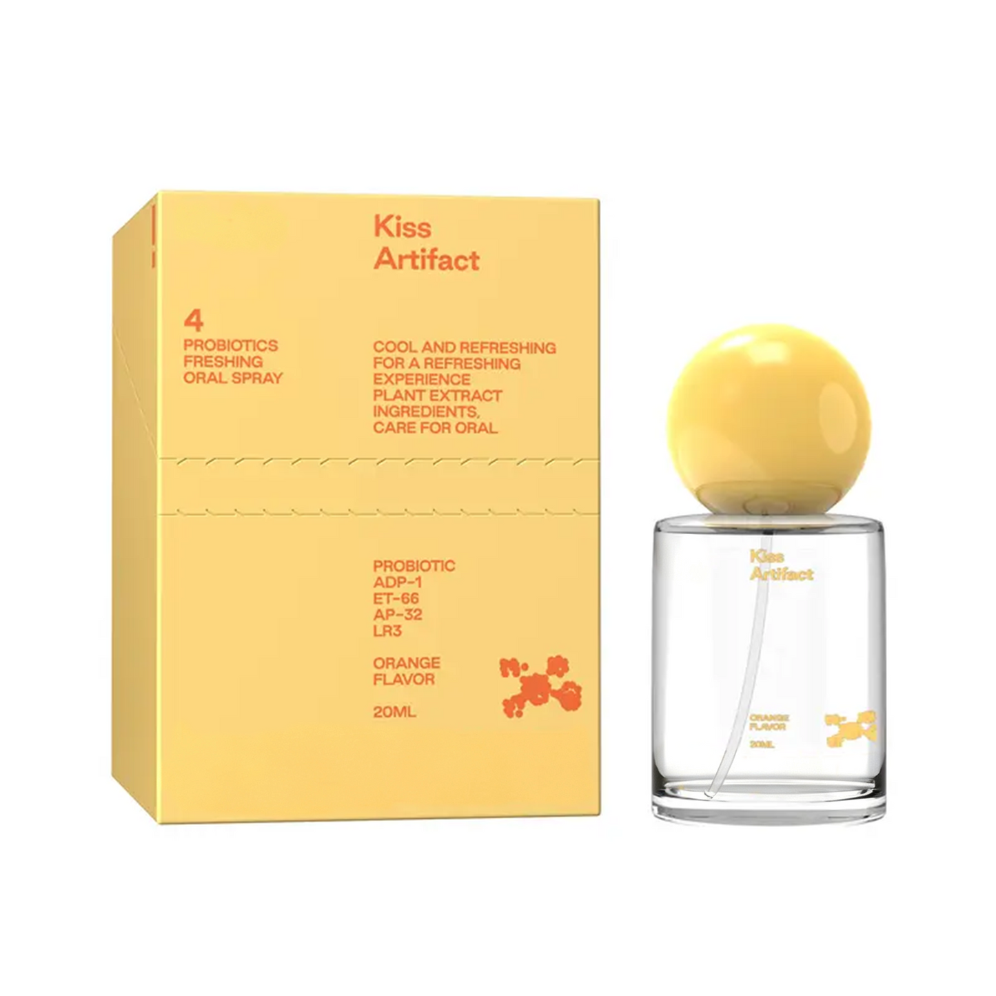 💜Kiss Artifact-Probiotic Oral Spray | Portable Mint Mouth Spray for Instant Fresh Breath