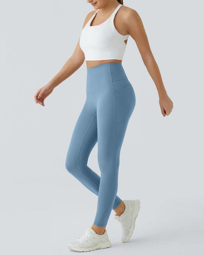Butt Lifting Tummy Control Side Pocket High Waisted Shaping Training Leggings