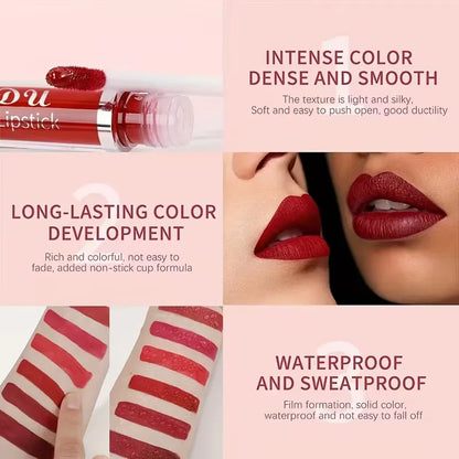 💄10Pcs Liquid Matte Lipstick Set | 24H Long Lasting Waterproof Lip Gloss