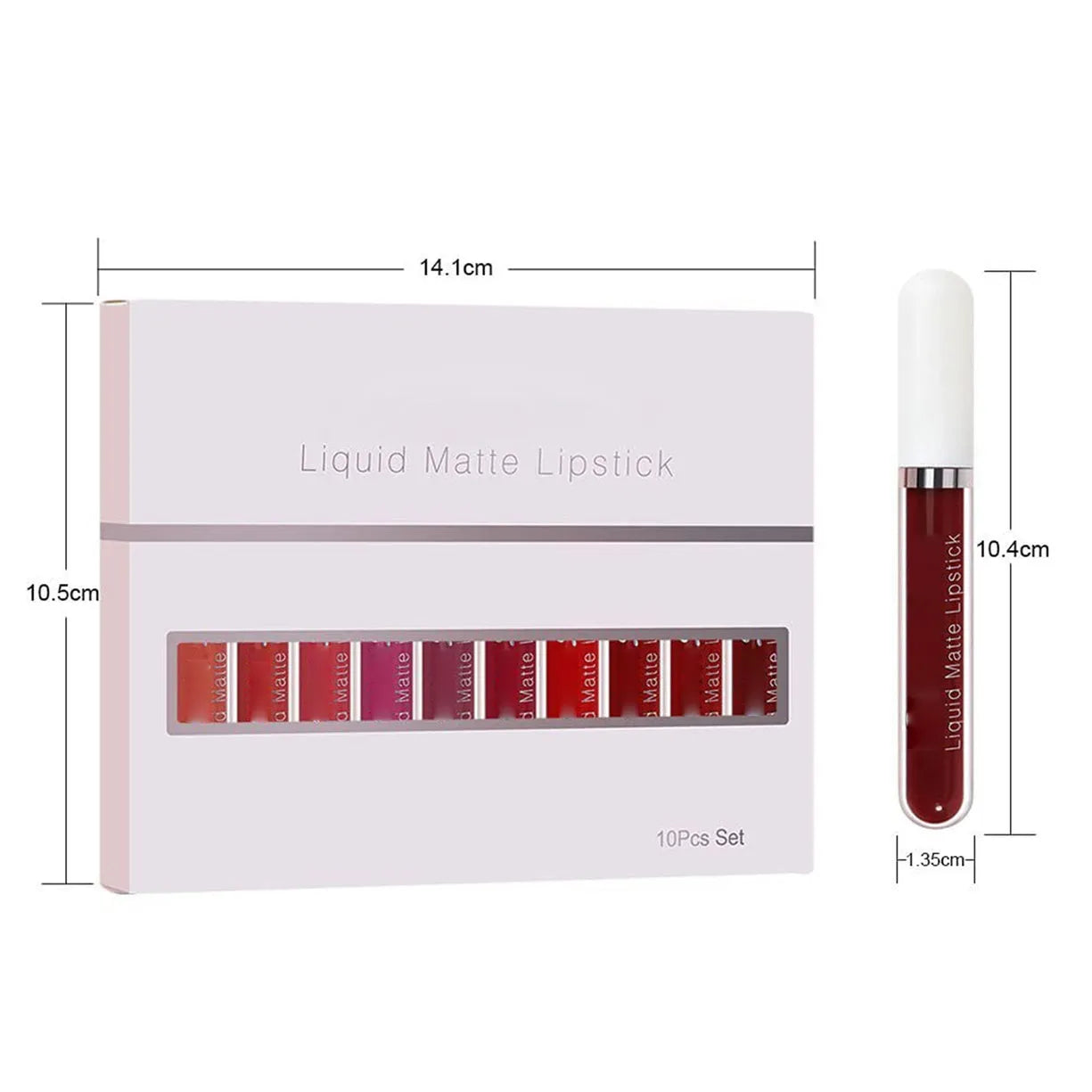 💄10Pcs Liquid Matte Lipstick Set | 24H Long Lasting Waterproof Lip Gloss