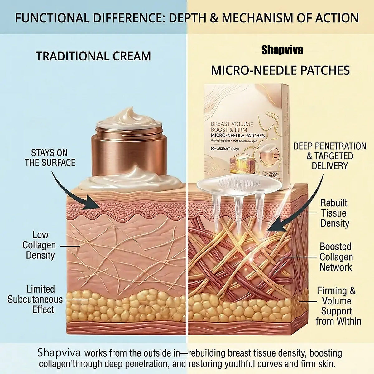 Targeted Bust Care Microneedle Patches – Firm-Looking Skin & Shape Support