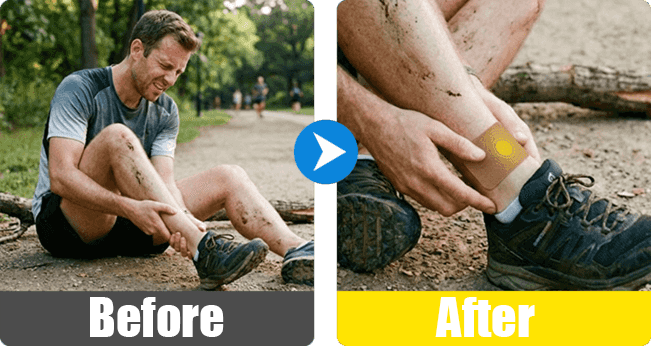 Ankle before and after