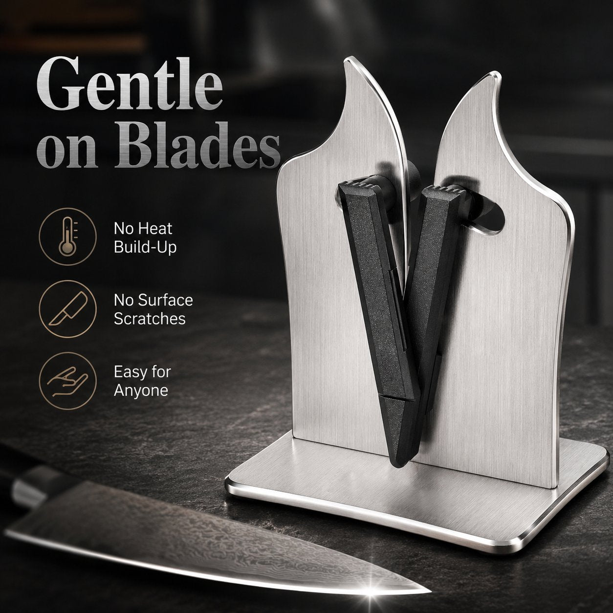 🔪 3-in-1 Professional Knife Sharpener – Adjustable 16°–32° for Fast, Precise Sharpening