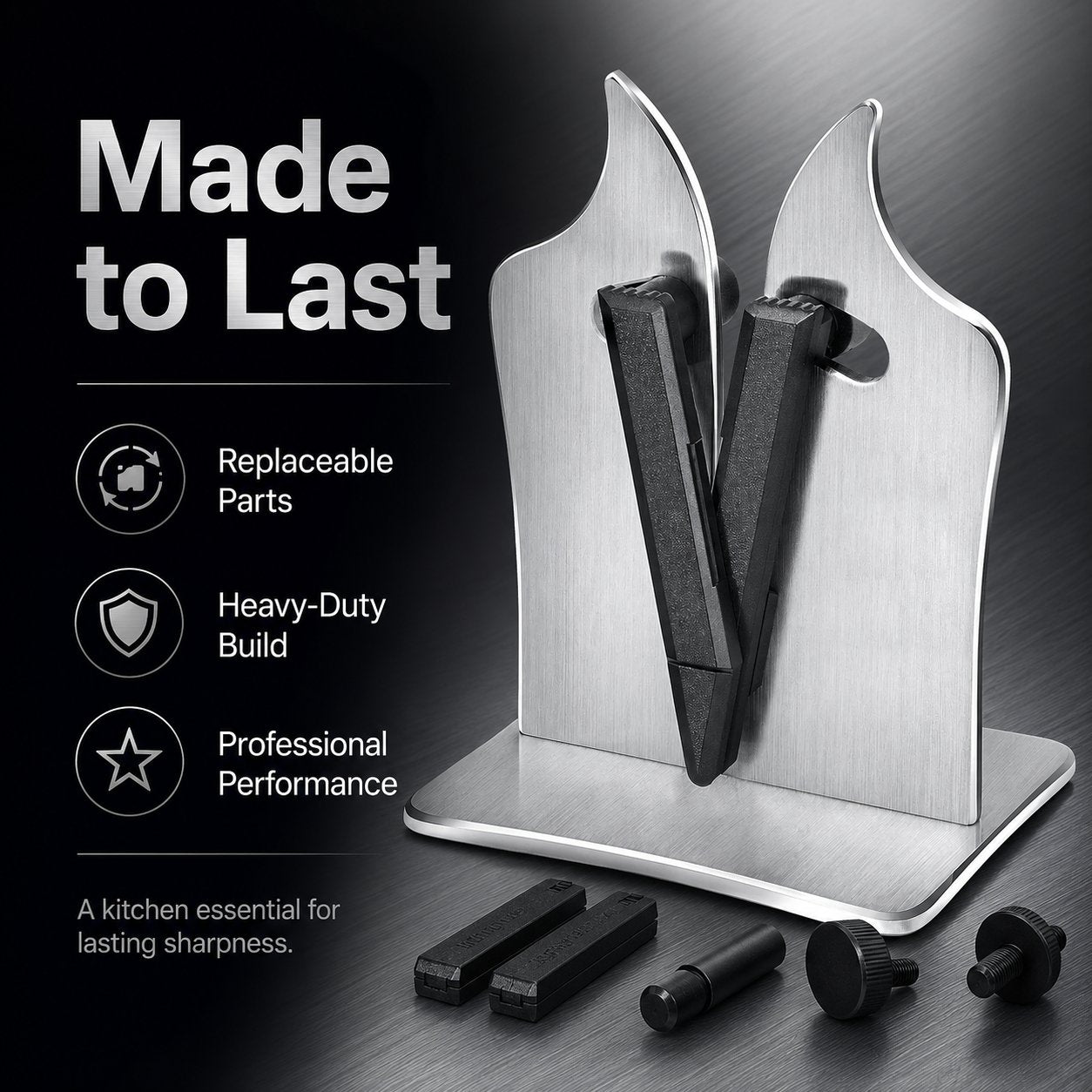 🔪 3-in-1 Professional Knife Sharpener – Adjustable 16°–32° for Fast, Precise Sharpening