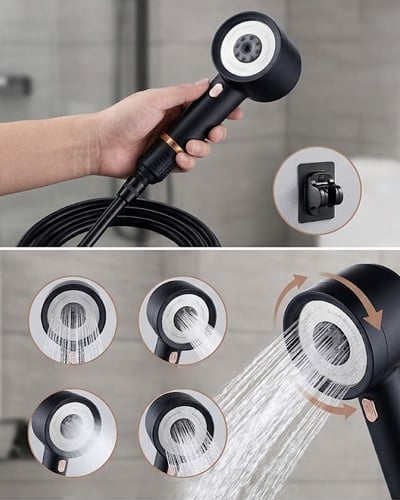 Filtered High-Pressure Shower Head Set - Stop settling for weak showers