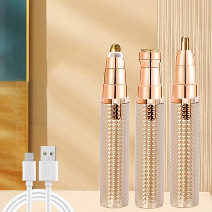 🔥 Portable Electric Eyebrow Trimmer – Interchangeable Heads 🪒