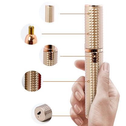 🔥 Portable Electric Eyebrow Trimmer – Interchangeable Heads 🪒