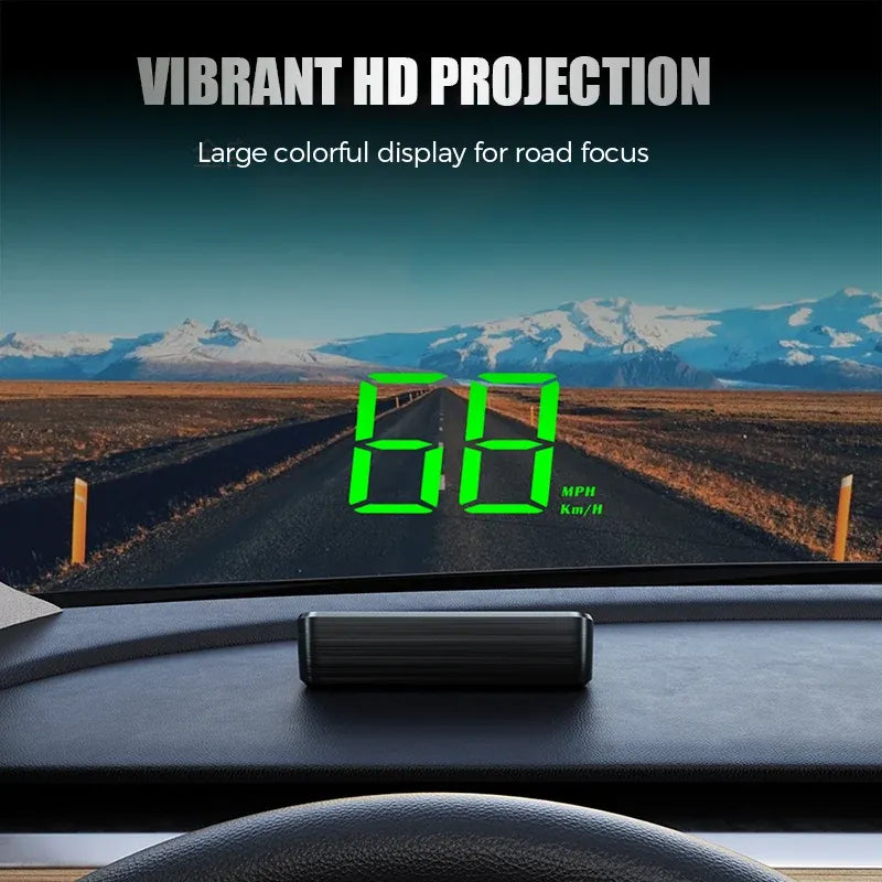 🚗 GPS Head-Up Display Speedometer – Digital HUD for Cars, Trucks & Motorcycles