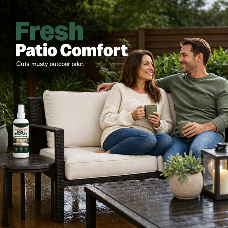 Patio Cushion Mold & Mildew Remover Spray – Powerful Outdoor Fabric Stain Cleaner