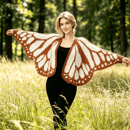 Women's Trendy Butterfly Wings Knit Cardigan Casual Fashion Knitwear Knit Coat for Vacation Parties