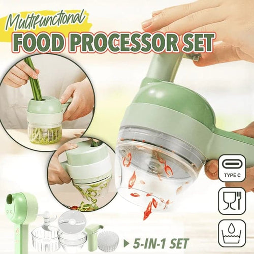 🍳🔪4-in-1 Cordless Mini Food Processor — No More Endless Chopping & Slicing!