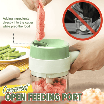 🍳🔪4-in-1 Cordless Mini Food Processor — No More Endless Chopping & Slicing!