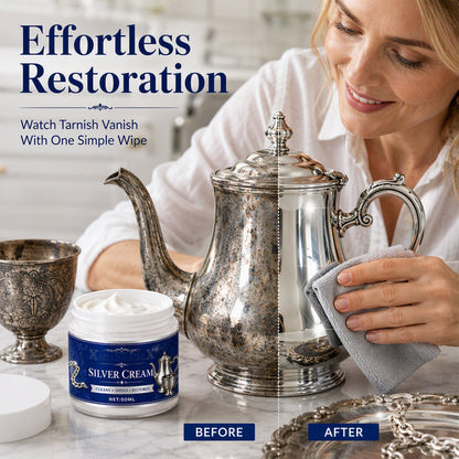 Professional Silver Polish Cream – Removes Tarnish & Restores Shine