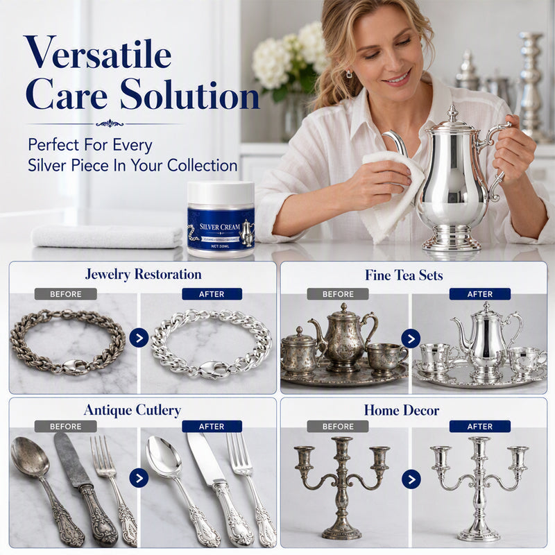 Professional Silver Polish Cream – Removes Tarnish & Restores Shine