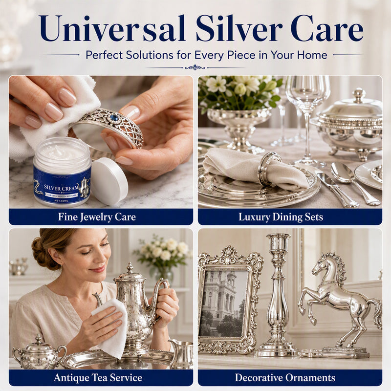 Professional Silver Polish Cream – Removes Tarnish & Restores Shine