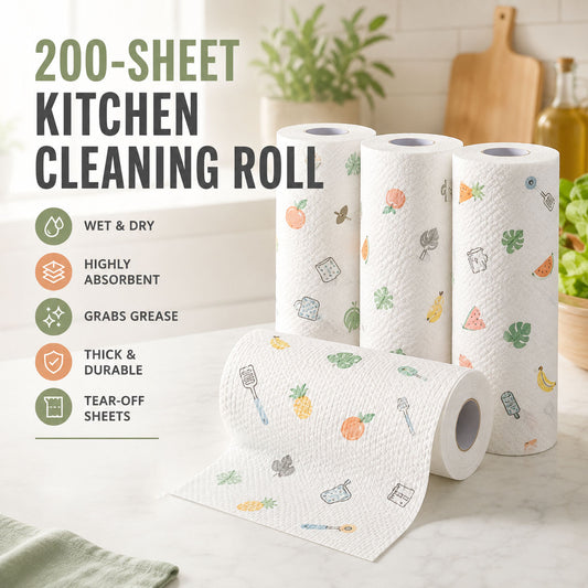 200Pcs Per Roll Reusable Cleaning Lazy Rags