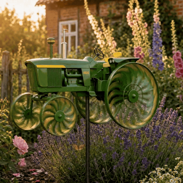 🚜 Handmade Tractor Wind Spinner