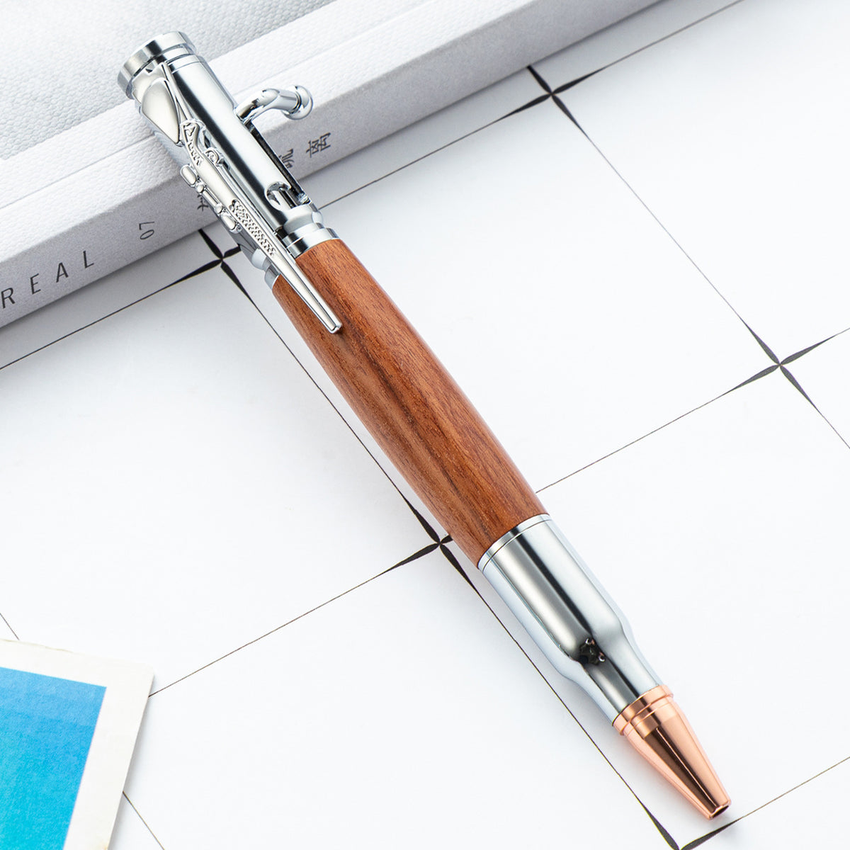 🖊Handcrafted by Jake Wilson🖊 Bolt Action Wooden Bullet PenTM | Crafted From Real Wood & Bullet Casing