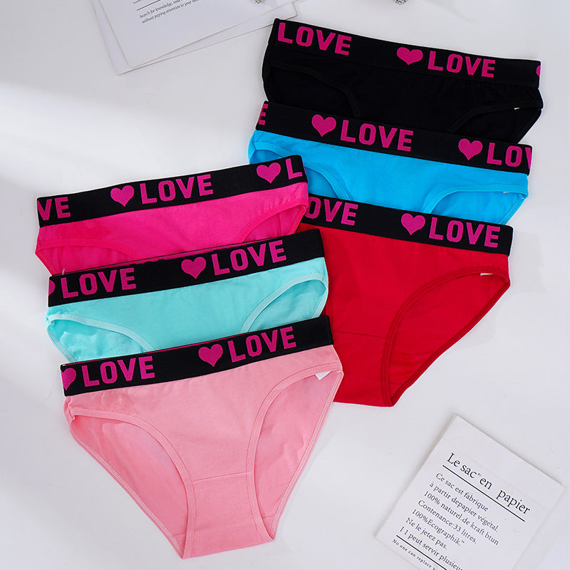 Women's Soft Breathable Heart Tape Panties
