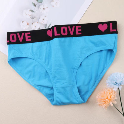 Women's Soft Breathable Heart Tape Panties