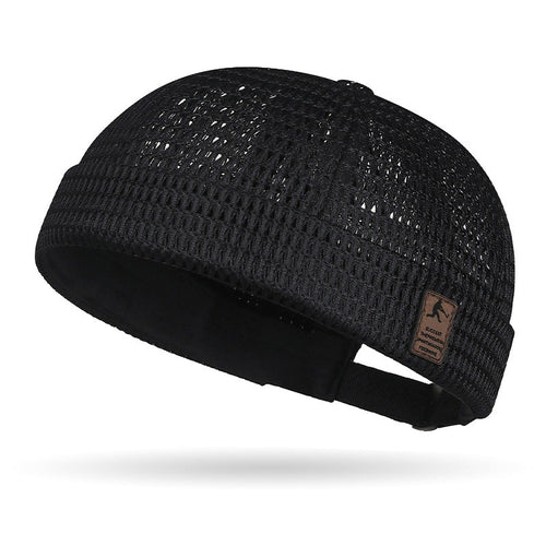 Men's Breathable Brimless Docker Hat – Lightweight Mesh Skull Cap for Summer Outdoor Wear